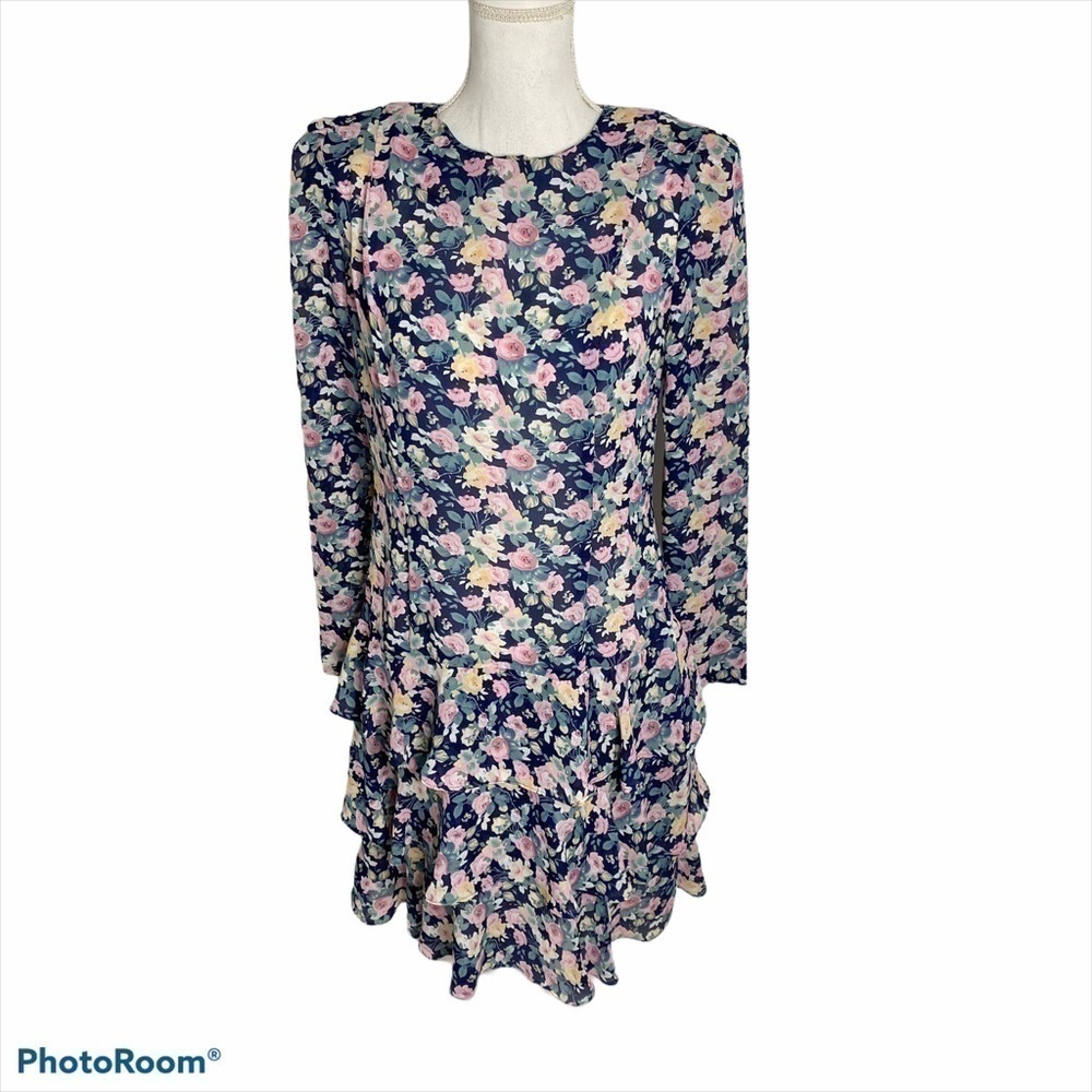 Leslie Fay Vintage 90s Floral Dress Women’s Sz 8